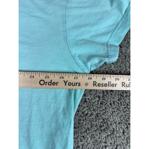 Quiksilver Shirt Womens Small Teal Black Mountain And Wave Short Sleeve READ - Picture 9 of 10